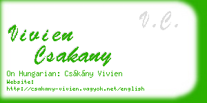 vivien csakany business card